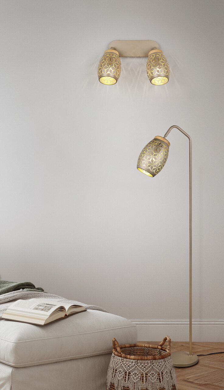 Lampadar Bidar, RL, 22x147 cm, 10W, 1x E27, metal, aramiu - imagine 4